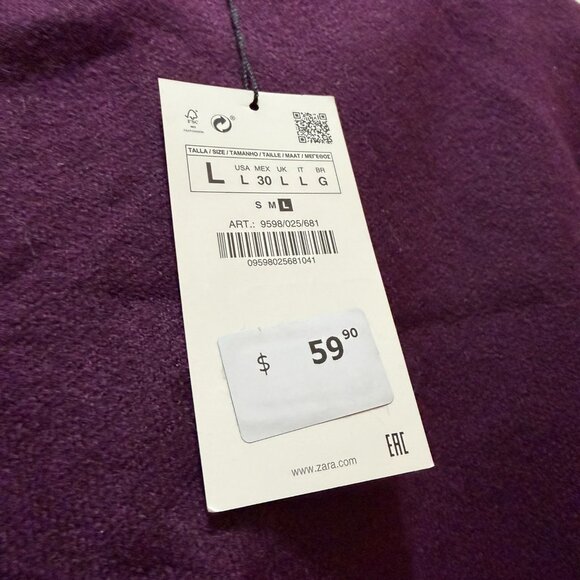 Zara Purple Knit Top - Picture 2 of 3